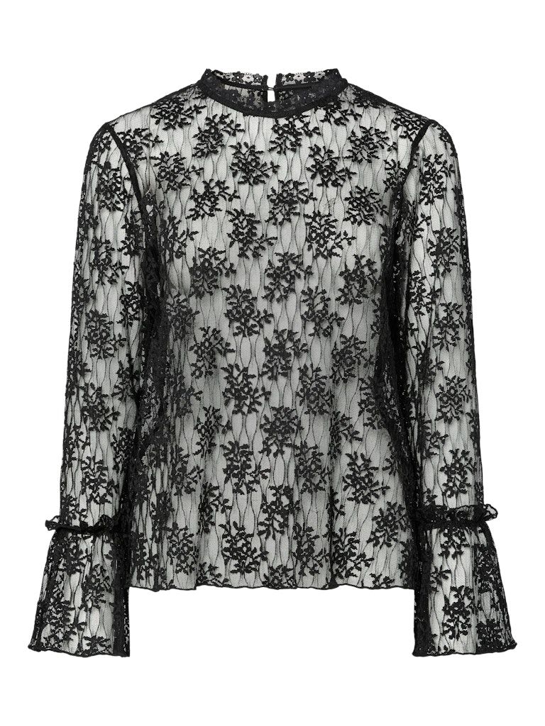 PCREMMA LS TOP JRS Black