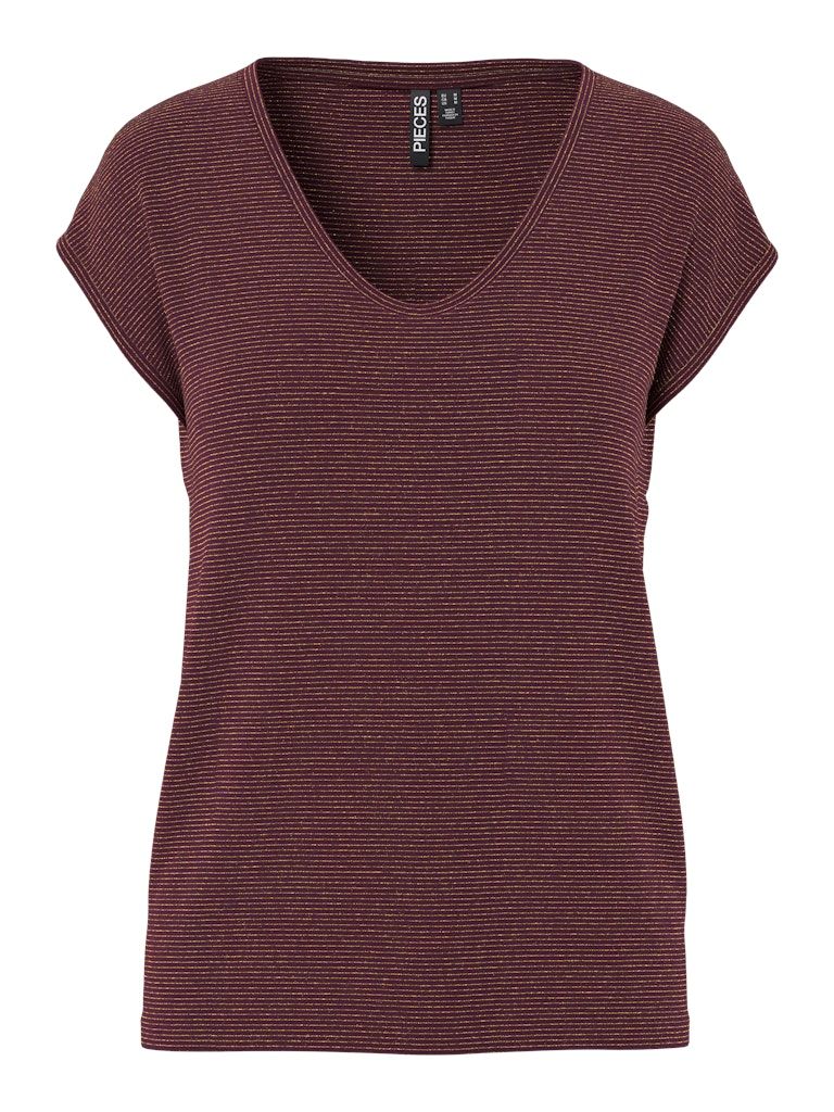 PCBILLO TEE LUREX STRIPES JRS NOOS BC Winetasting/GOLD LUREX