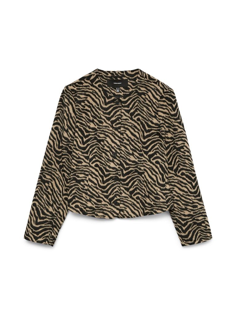 VMMALAWI SHORT JACKET GA Silver Mink/ZEBRA