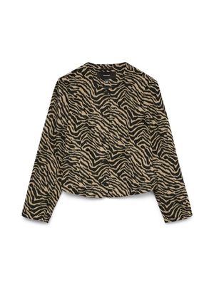 VMMALAWI SHORT JACKET GA Silver Mink/ZEBRA