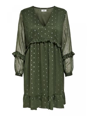 JDYSHIMMER 7/8 DRESS WVN Forest Night/MELANGE