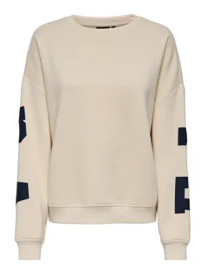ONLSWEAT L/S BACK/SLEEVE PRINT SWT NOOS Birch/NIGHT SKY FLOR