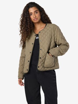 NMHARPER QUILTED JACKET FWD Mermaid/KALAMATA