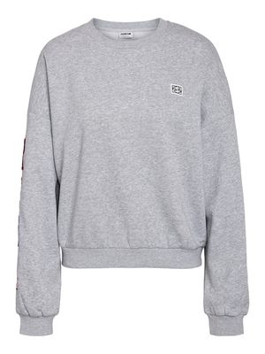 NMARYA L/S TEDDY SWEAT Light Grey Melange-REBL CLUB