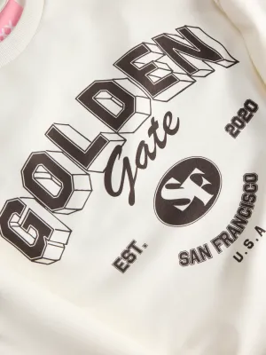 JXMERLE SPRING RLX SHORT LS CREW SWT LN Vanilla Ice/GOLDEN GATE