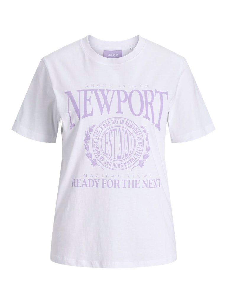 JXMERLE REG SS TEE JRS Bright White/NEWPORT