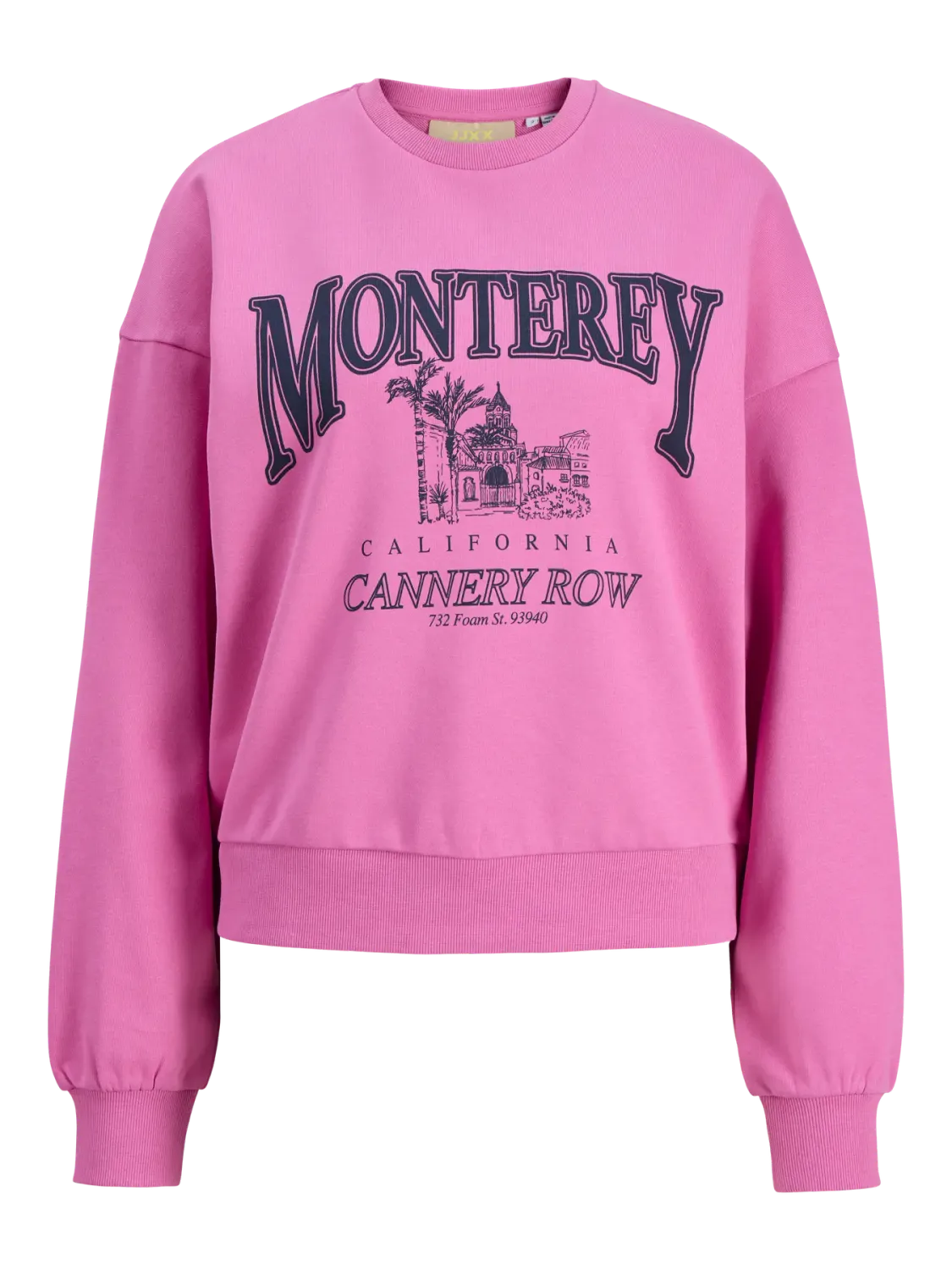 JXMERLE SPRING RLX SHORT LS CREW SWT LN  Fiji Flower/MONTEREY