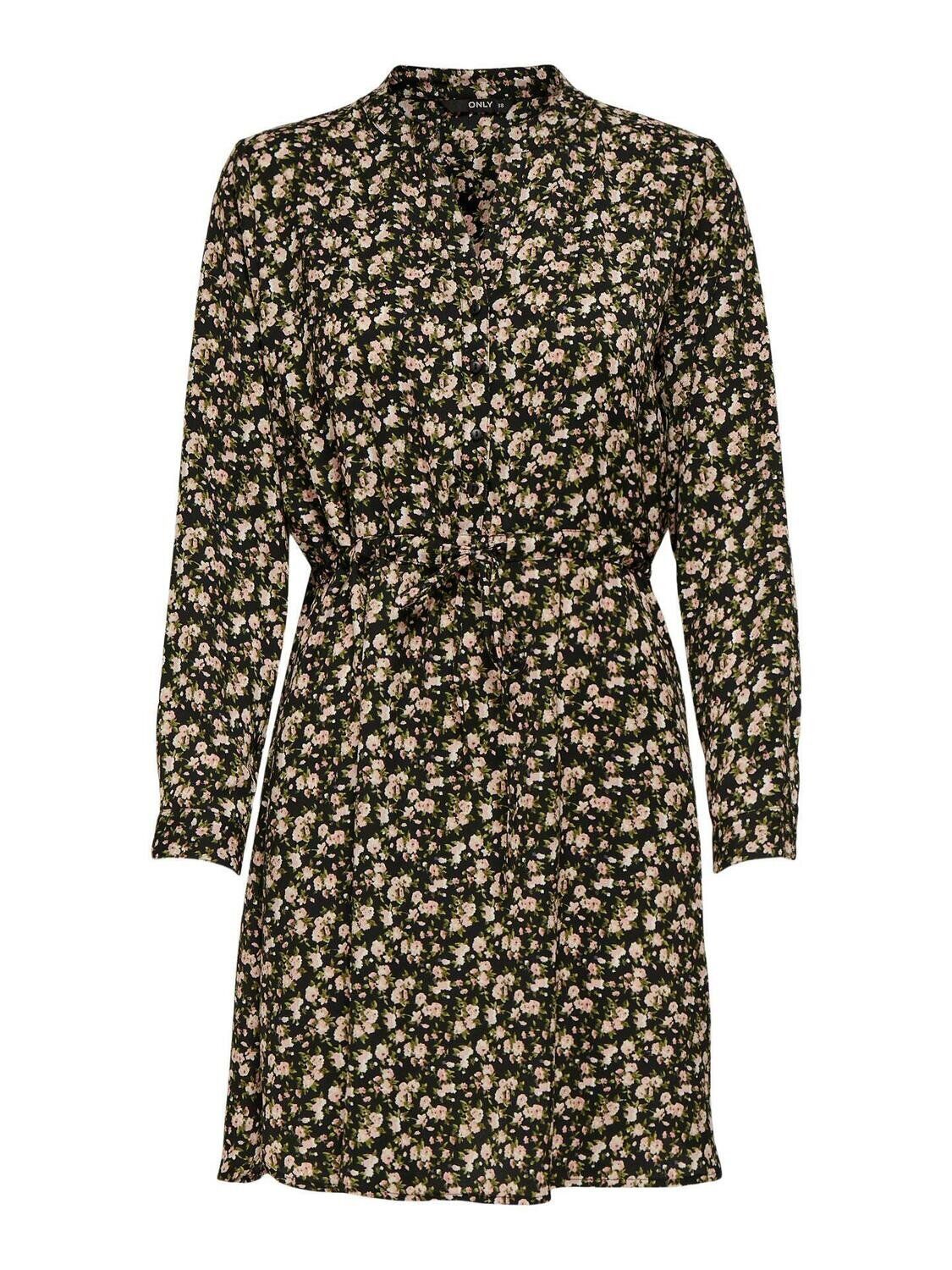 ONLCORY L/S V-NECK TUNIC WVN NOOS Black/SARAH DITSY FLO