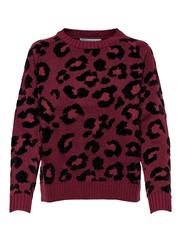 ONLERIN L/S PULLOVER CC KNT Rhubarb/W. CHILI PEB