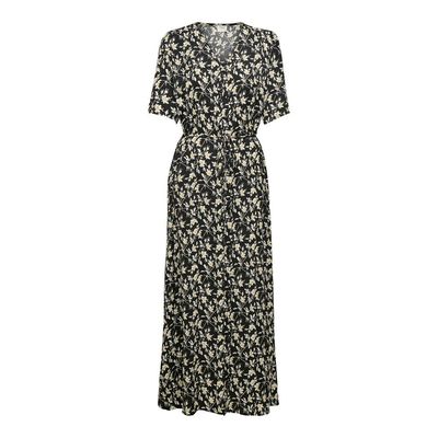 JDYROCK 2/4 LONG SHIRT DRESS WVN Black/FLOWER