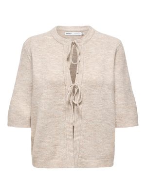 ONLSIMONI 2/4 BOW CARDIGAN KNT NOOS Pumice Stone/MELANGE