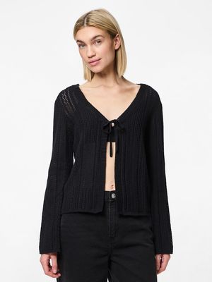 PCNUKA LS KNIT CARDIGAN NOOS BC Black