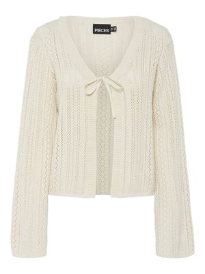 PCNUKA LS KNIT CARDIGAN NOOS BC Birch