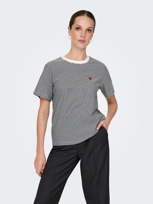 JDYPISA S/S PRINT TOP JRS NOOS Cloud Dancer-SKY CAPTAIN Y-D S