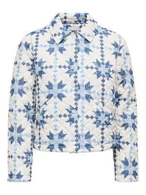 ONLBIANA QUILT JACKET CC OTW Vaporous Gray-Blue Patchwork