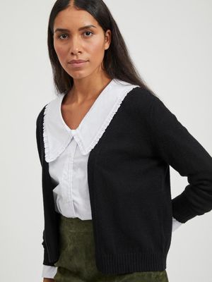 VIRIL SHORT L/S KNIT CARDIGAN-NOOS Black