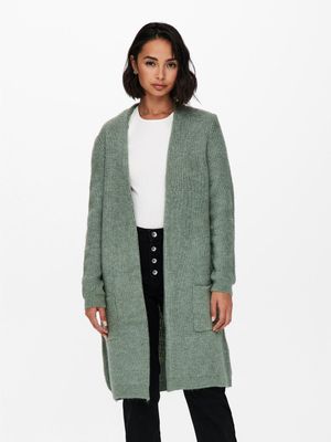 ONLJADE L/S CARDIGAN KNT NOOS Granite Green-W MELANGE
