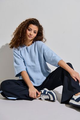 ONLSIMONI 3/4 PULLOVER KNT NOOS Cashmere Blue/MELANG