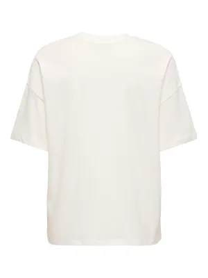 JDYCARLA S/S OVERSIZE T-SHIRT JRS Cloud Dancer/LOVE