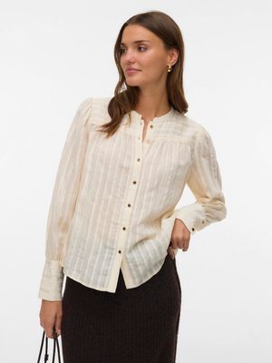 VMISELLE L/S SHIRT WVN BTQ Birch