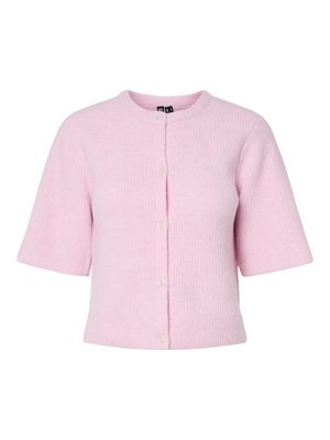 PCSILLY SS O-NECK KNIT CARDIGAN NOOS BC Roseate Spoonbill/ME