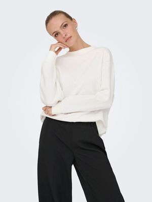 JDYNANNA LIFE L/S TEXT SWEAT JRS DIA Cloud Dancer-LOVE