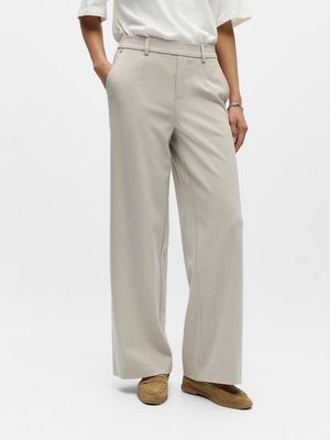OBJLISA WIDE PANT NOOS Humus-Melange