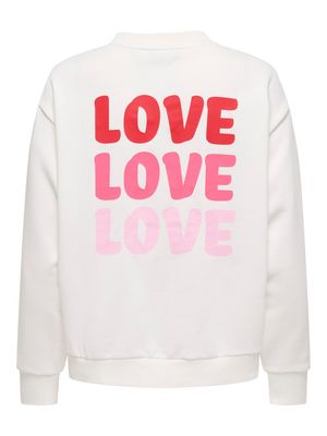 JDYNANNA LIFE L/S TEXT SWEAT JRS DIA Cloud Dancer-LOVE