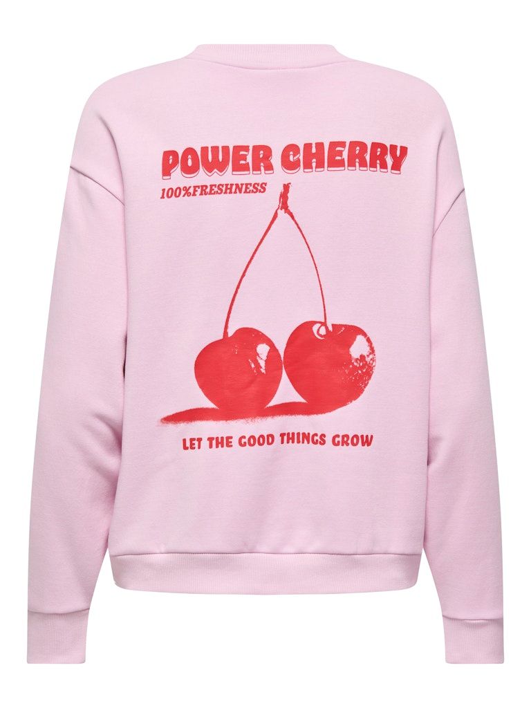 JDYNANNA LIFE L/S TEXT SWEAT JRS DIA Pink Lady/CHERRY BAC