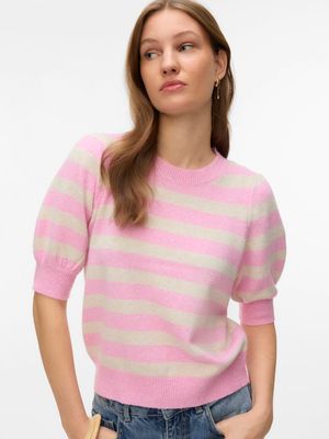 VMDOFFY 2/4 O-NECK PULLOVER GA NOOS Bonbon/BIRCH