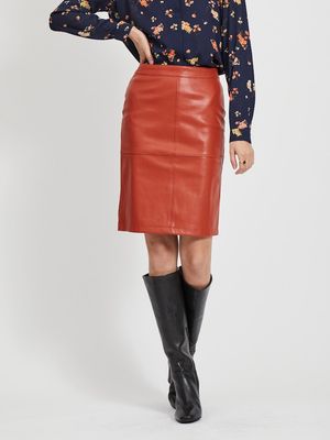 VIPEN NEW COATED SKIRT - NOOS Ketchup