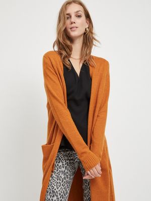 VIRIL LONG L/S KNIT CARDIGAN - NOOS Cathay Spice