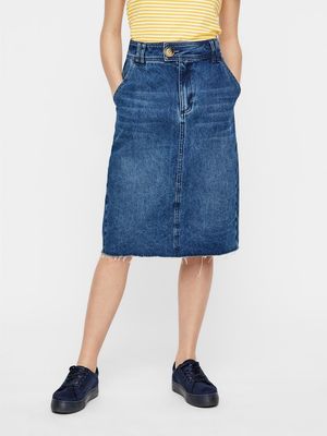 PCSINA HW SKIRT DB308-IN Dark Blue Denim