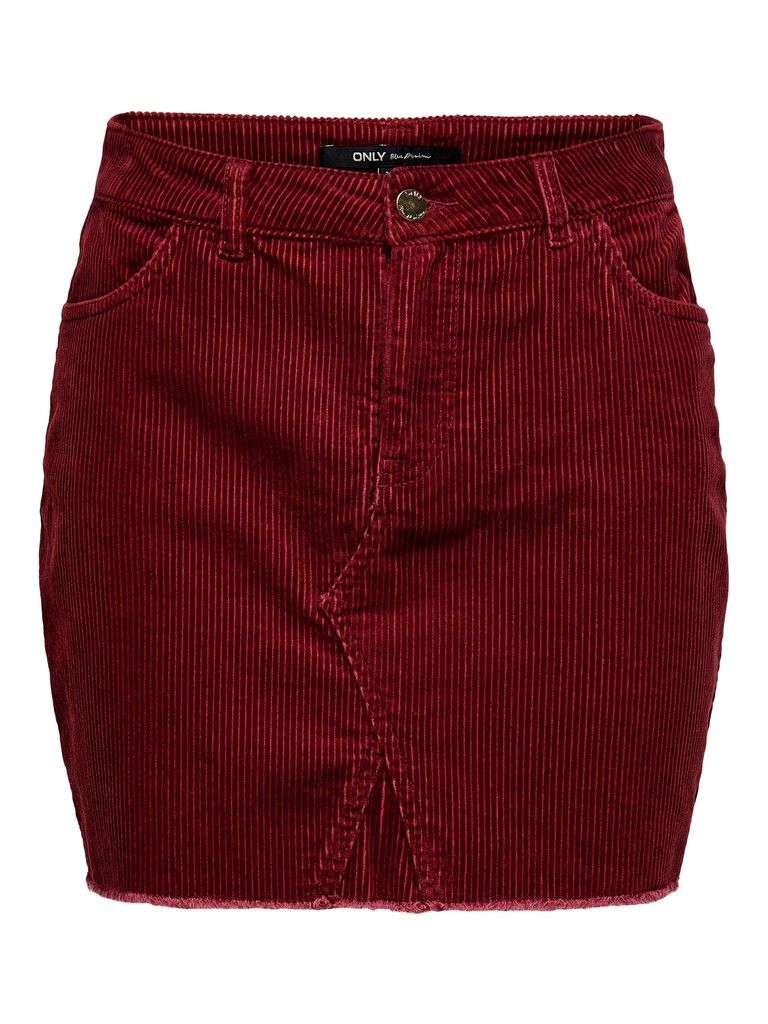 ONLBITTEN CORD SKIRT PNT Merlot