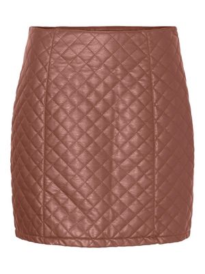 VMDIAMOND SHORT HW COATED SKIRT Cognac