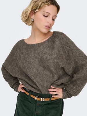 ONLDANIELLA L/S PULLOVER KNT NOOS Major Brown/MELANGE