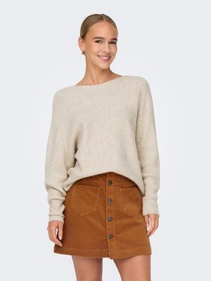 ONLDANIELLA L/S PULLOVER KNT NOOS Ecru/MELANGE