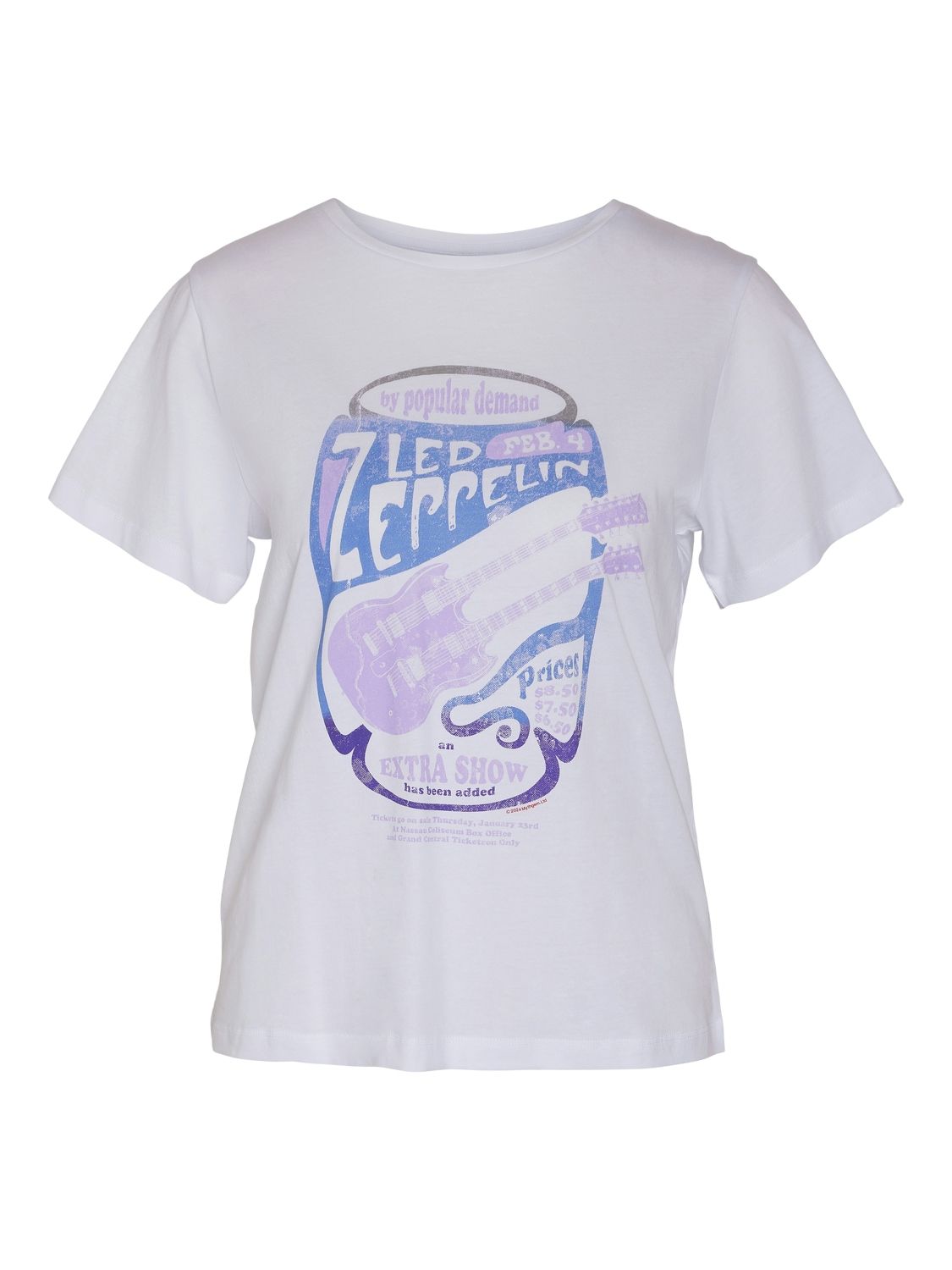 NMNATE LED ZEPPELIN S/S T-SHIRT JRS FWD Bright White-LED ZEPPELIN