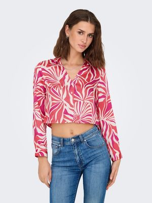 ONLPAULA LIFE L/S SHIRT PTM Camellia Rose-Spinning leaf