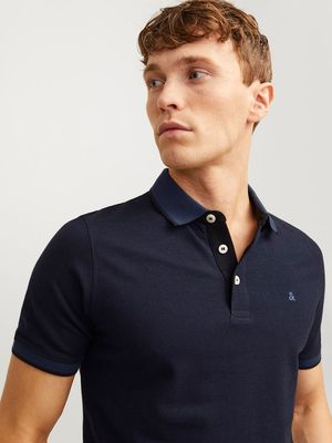 JJEPAULOS POLO SS NOOS Dark Navy/SLIM FIT