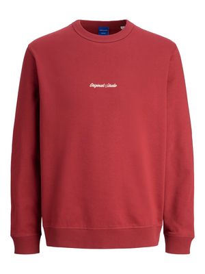 JORNORREBRO EMB SWEAT CREW NOOS Tibetan Red
