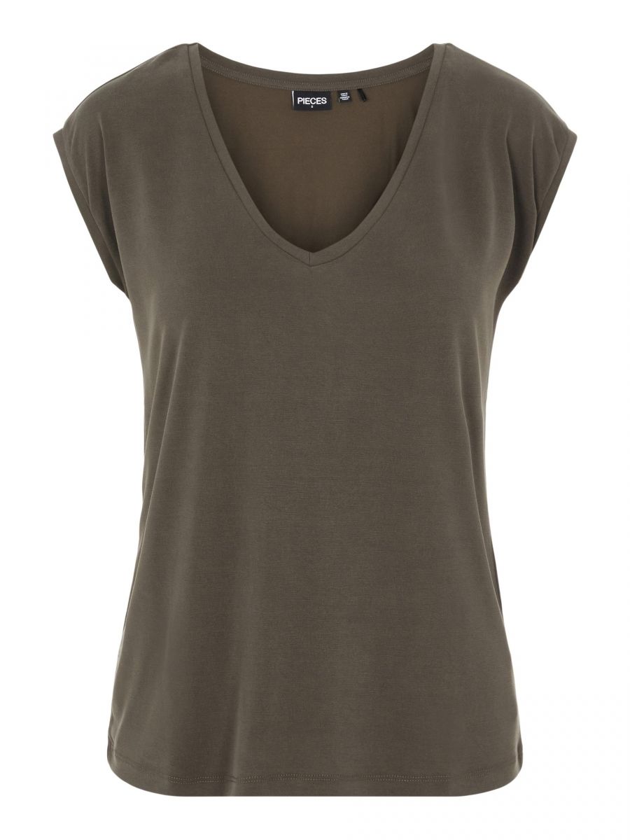 PCKAMALA TEE NOOS BC Black Olive