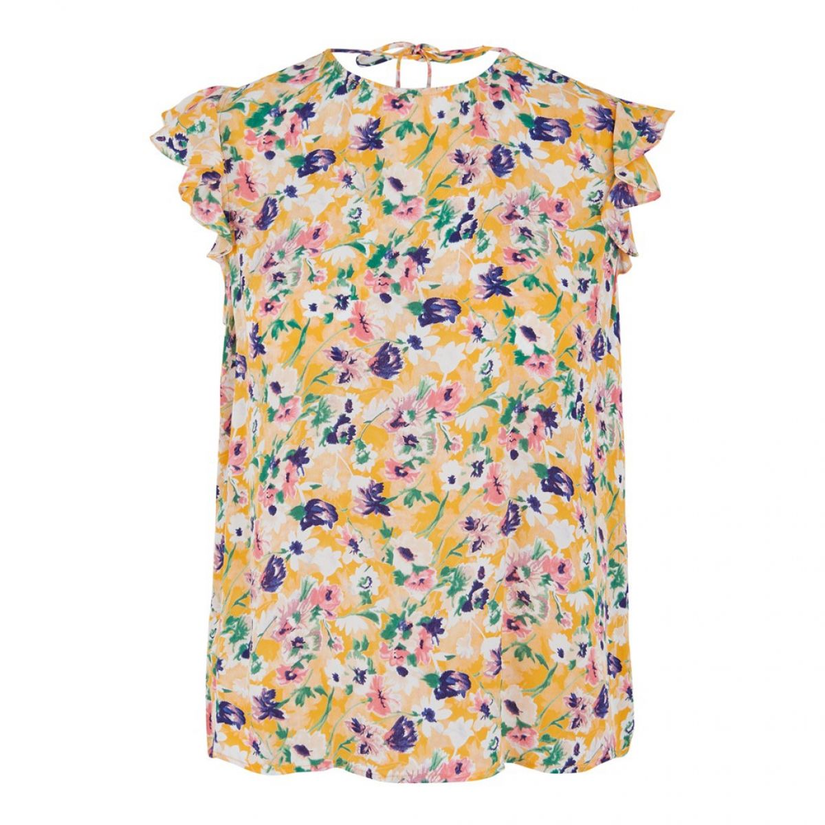 PCAVIANNA SL TOP OC Apricot/GARDEN FLOWE