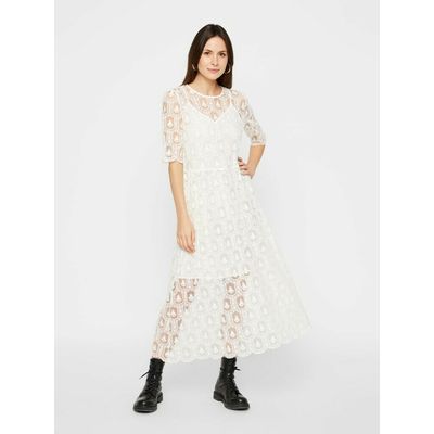 PCAYUNINE 2/4 DRESS Bright White