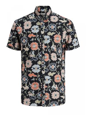 JPRBLASUMMER PRINT SHIRT S/S SU Black// SLIM