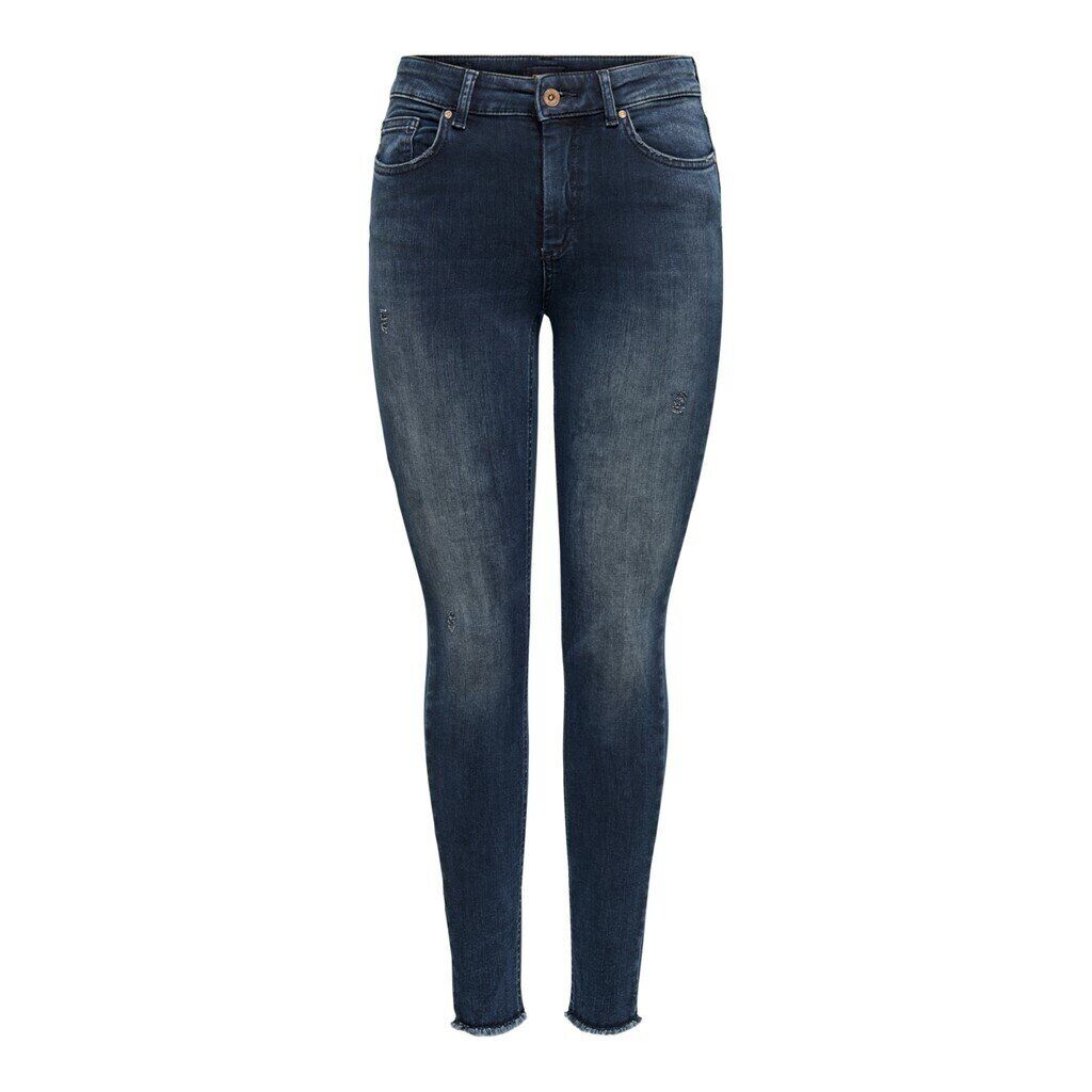 ONLBLUSH LIFE MID SK ANK RAW REA409 NOOS Blue Black Denim
