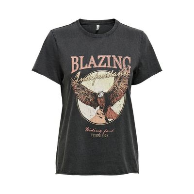 ONLLUCY LIFE REG S/S WESTERN TOP BOX JRS Black-BLAZING