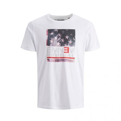 JCOEMINEM FLAG TEE SS CREW NECK White// SLIM
