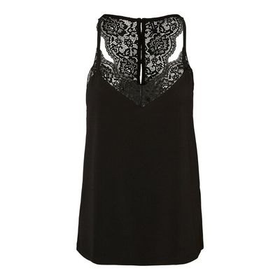 VMANA S/L LACE TOP GA NOOS Black