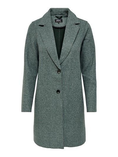 ONLCARRIE BONDED COAT OTW NOOS Balsam Green-MELANGE
